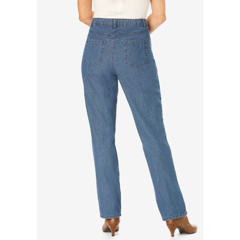 ウーマン ウィズイン レディース ボトムス デニムパンツ プラスサイズ コットン ジーンズ Woman Within Plusize Perfect Relaxed AllCotton Denim FivePocket Jeans Medium Stonewa