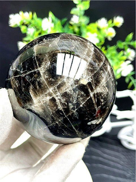 AAA級【魔除け】◇天然モリオン(黒水晶）丸玉B91C1/48C21C - メルカリ