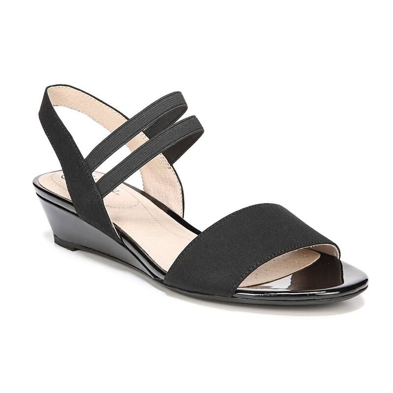 ライフストライド レディース シューズ サンダル LifeStride Yolo Womens Wedge Sandals Black ブラック