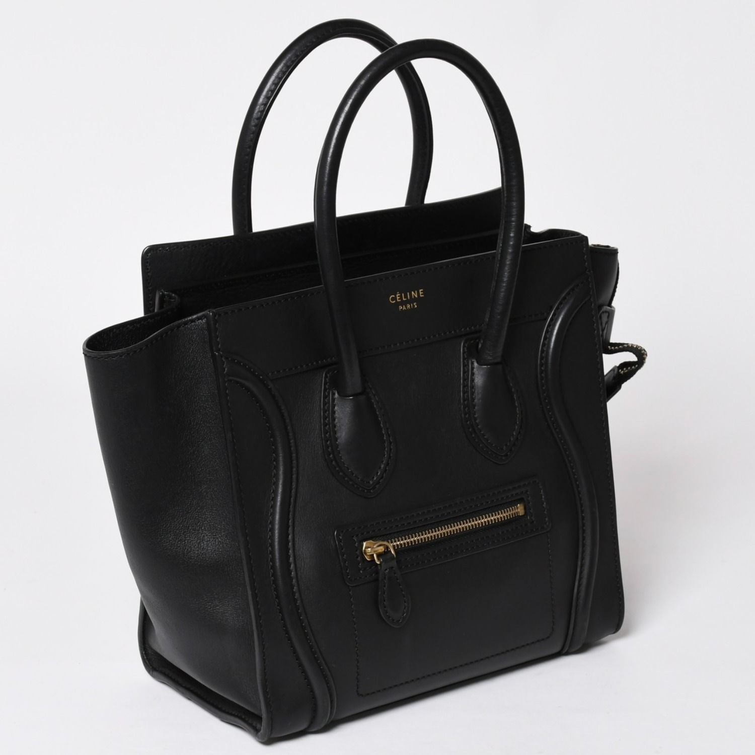 極美品 CELINE セリーヌ ラゲージマイクロショッパー ショルダーバッグ 