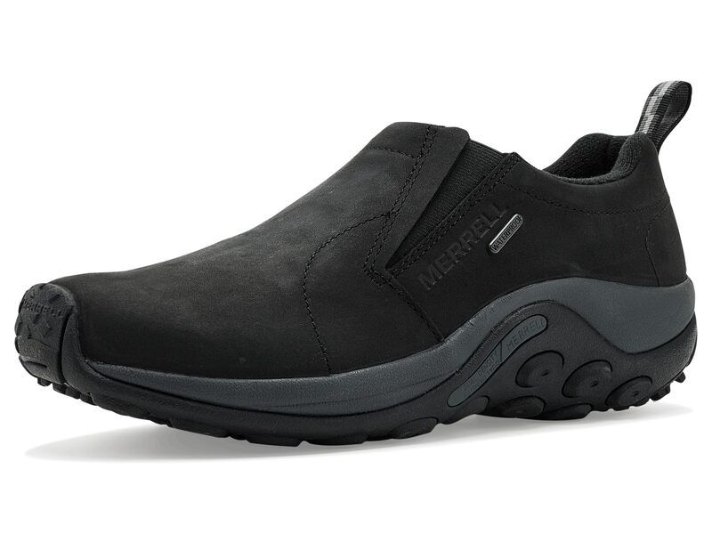 メレル メンズ シューズ スリッポン・ローファー Merrell Jungle Moc Nubuck Waterproof Black ブラック