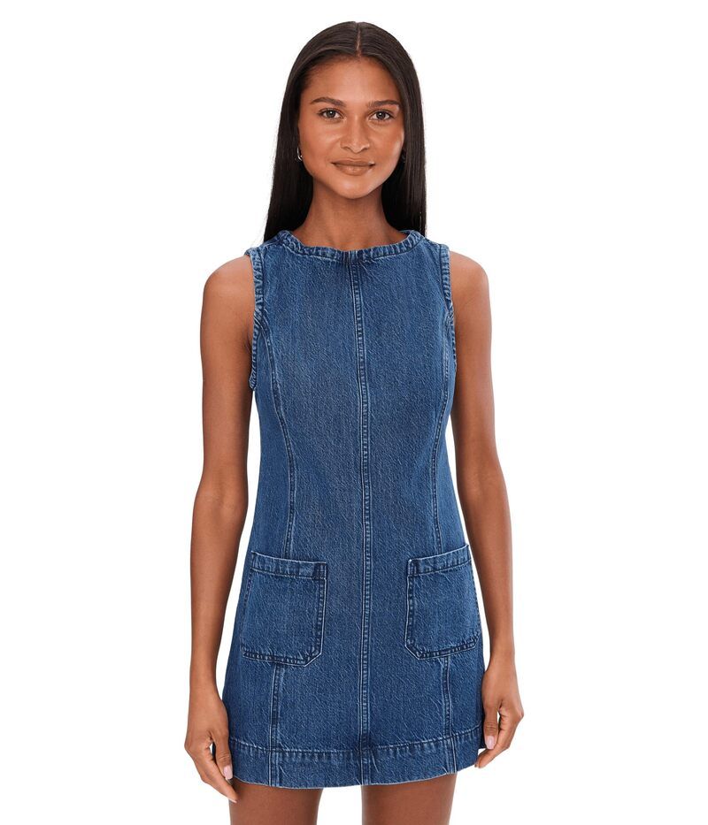 ウミーユアムーム レディース トップス ワンピース ミニ Show Me Your Mumu Boulevard Mini Dress Reservoir Blue ブルー