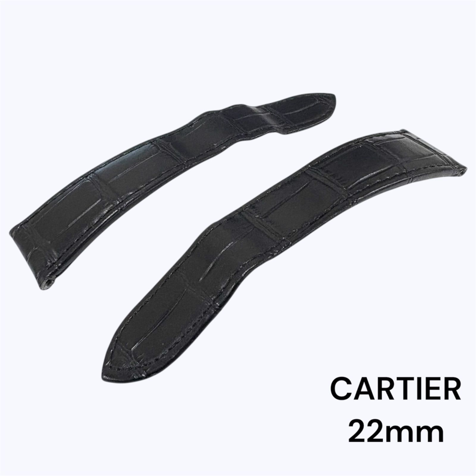【中古品】 時計バンド CARTIER カルティエ 純正 22mm レザーベルト