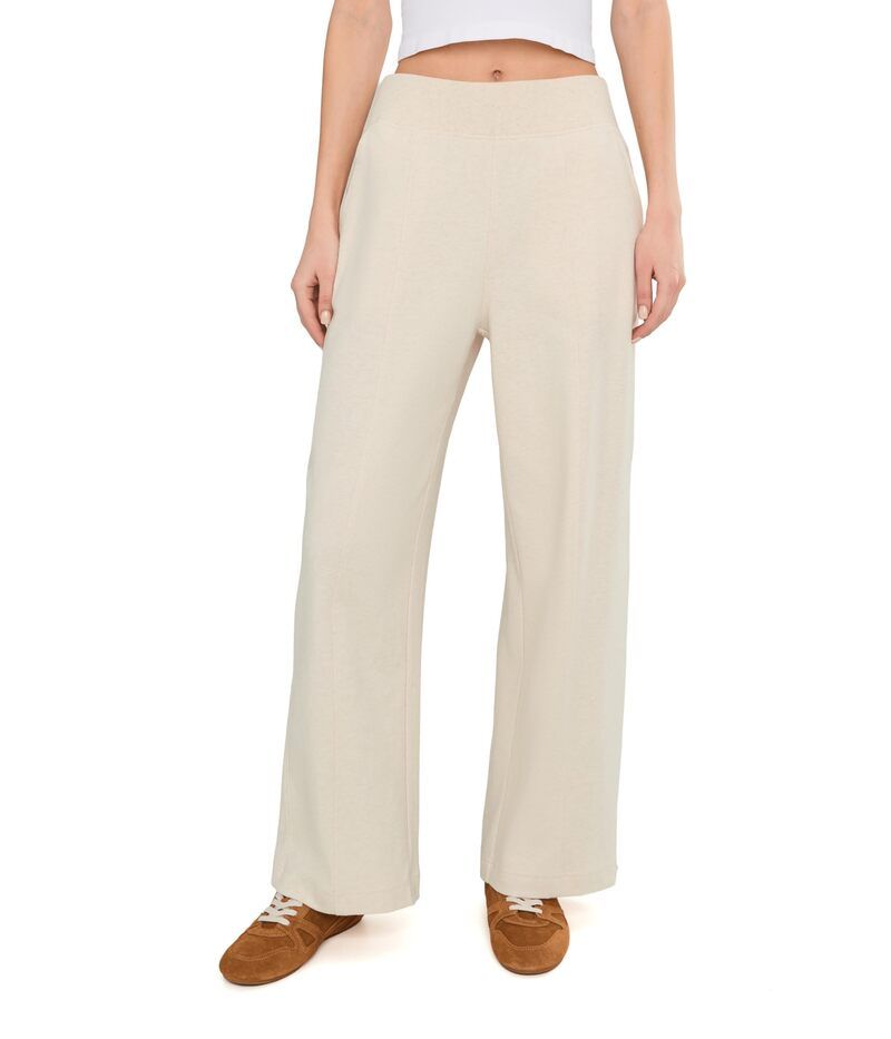 パクト レディース ボトムス カジュアルパンツ ワイドレッグ PACT Airplane Pintuck Wide Leg Pants Cream Heather クリーム