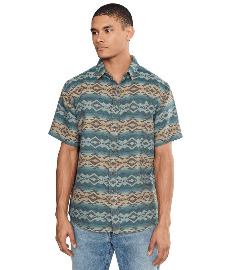 ペンドルトン メンズ トップス シャツ Pendleton Gateway Chamoishirt Short Sleeve Bridge Creek Bl