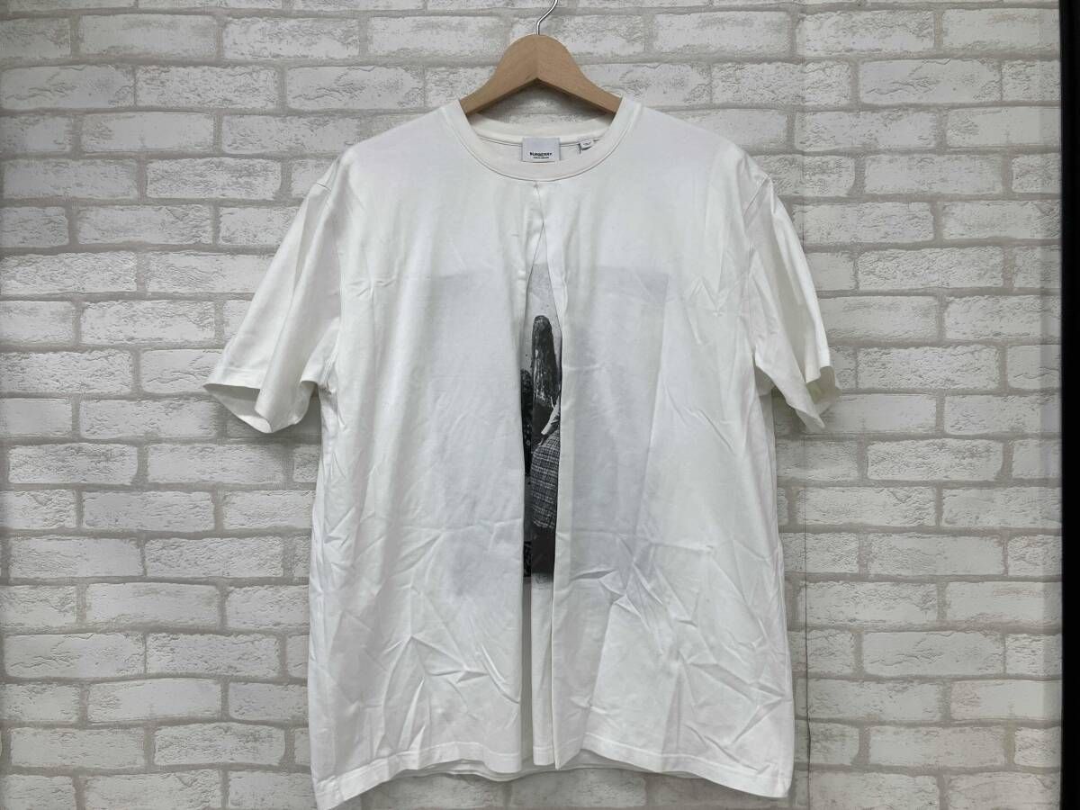 BURBERRY London England 4563783 バーバリー ロンドンイングランド Victorian Portrait Print 半袖 Tシャツ ホワイト サイズXS メンズ