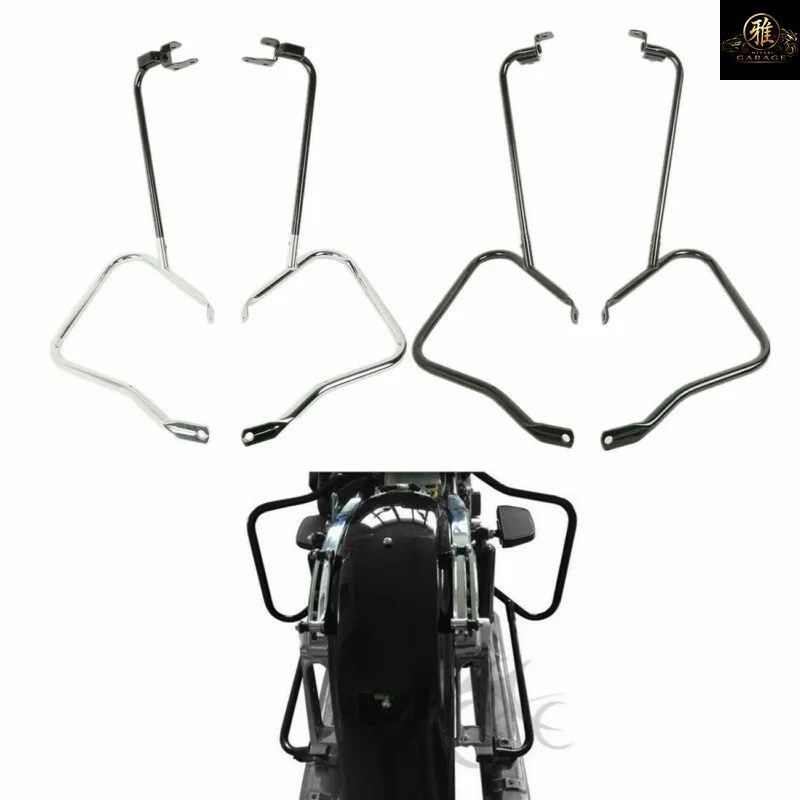 オートバイ用サドルバッグブラケットガードバー ハーレーツーリング CVO ロードキング FLHR ストリートグライド FLHX 2014-2024