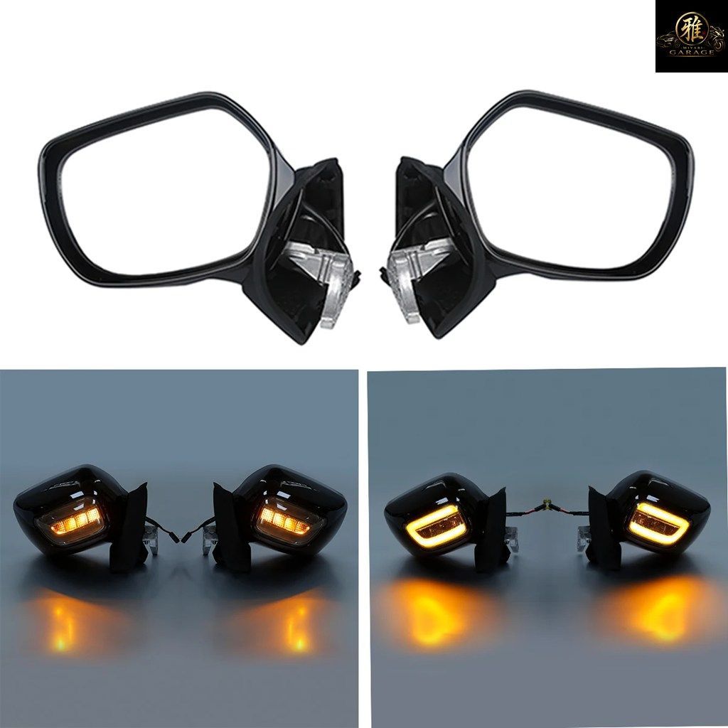 ホンダ GL1800 F6B 2013-2017 用 LED ウインカー付きリアビューミラー（左右セット）