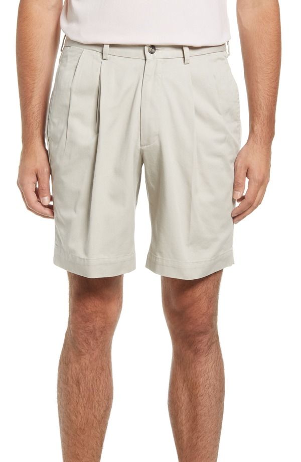 ベール メンズ ボトムス ハーフパンツ・ショーツ プリーツ ショートパンツ Berle Charleston Khakis Pleated Chino Shortstone ストーン