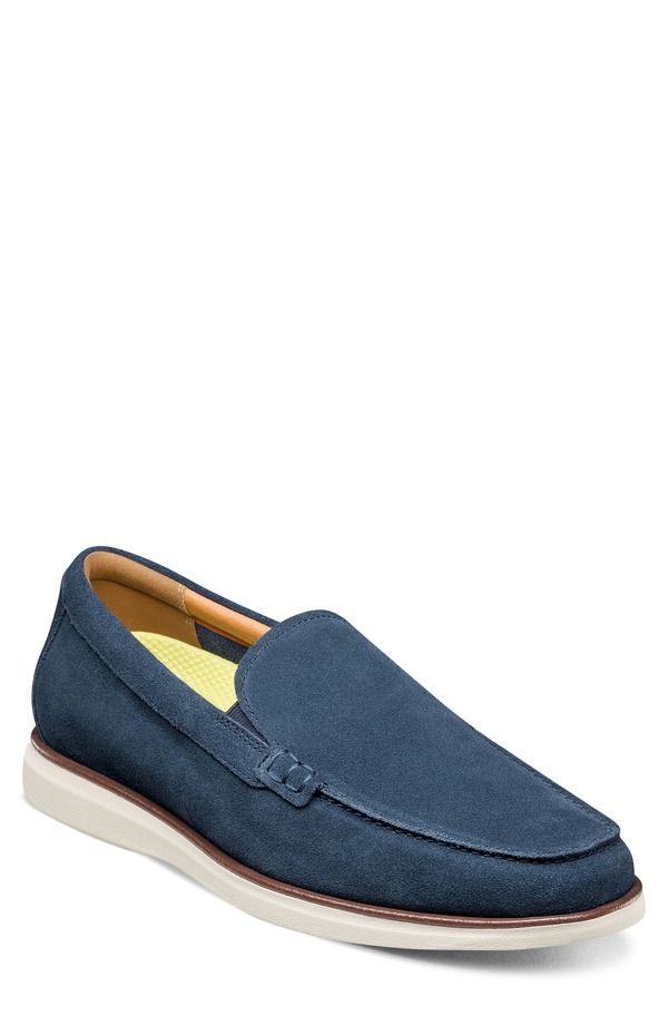 フローシャイム メンズ シューズ ローファー Florsheim Tropics Venetian Loafer Navy Suede ネイビー