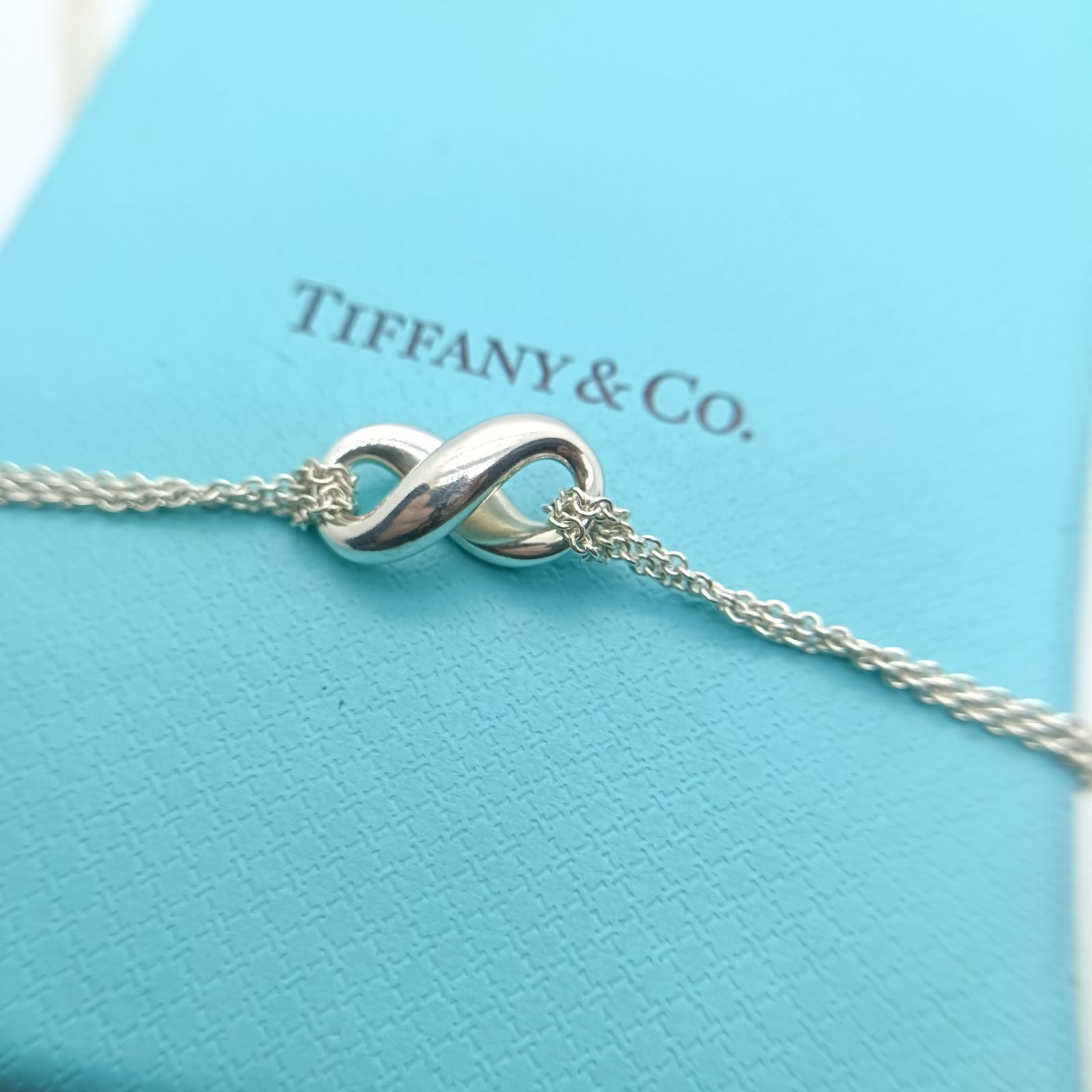 極美品✨️ ティファニー ネックレス インフィニティ ダブルチェーン 