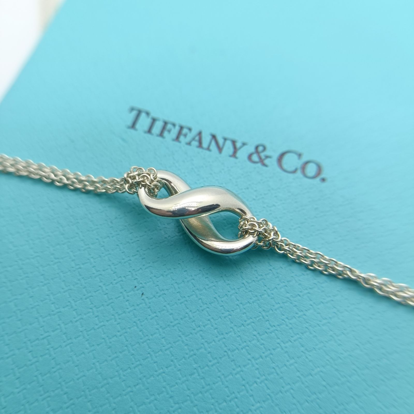 極美品✨️ ティファニー ネックレス インフィニティ ダブルチェーン