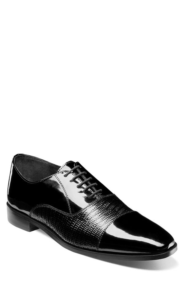 ステイシーアダムス メンズ シューズ オックスフォード キャップ Stacy Adams Razzeto Cap Toe Oxford Black ブラック