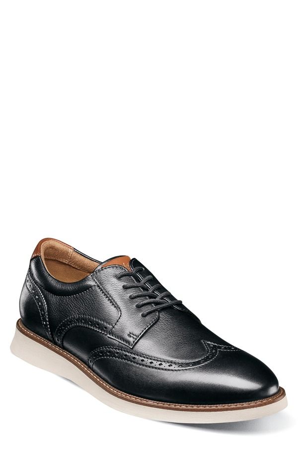 フローシャイム メンズ シューズ ウィングチップ ダービー Florsheim Launch Wingtip Derby Black Multi ブラック