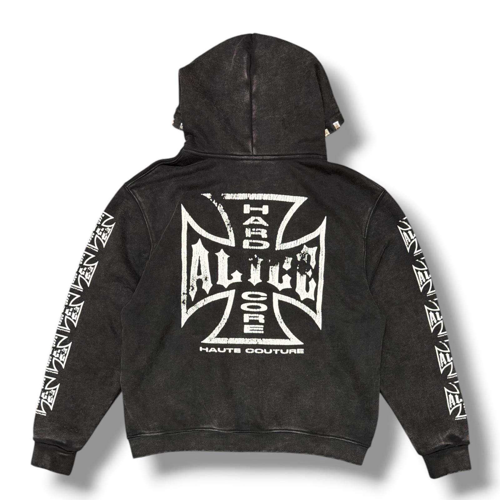参考上代41800円 ALICE HOLLYWOOD × NUBIAN 26SS MOTO COUTURE HOODIE