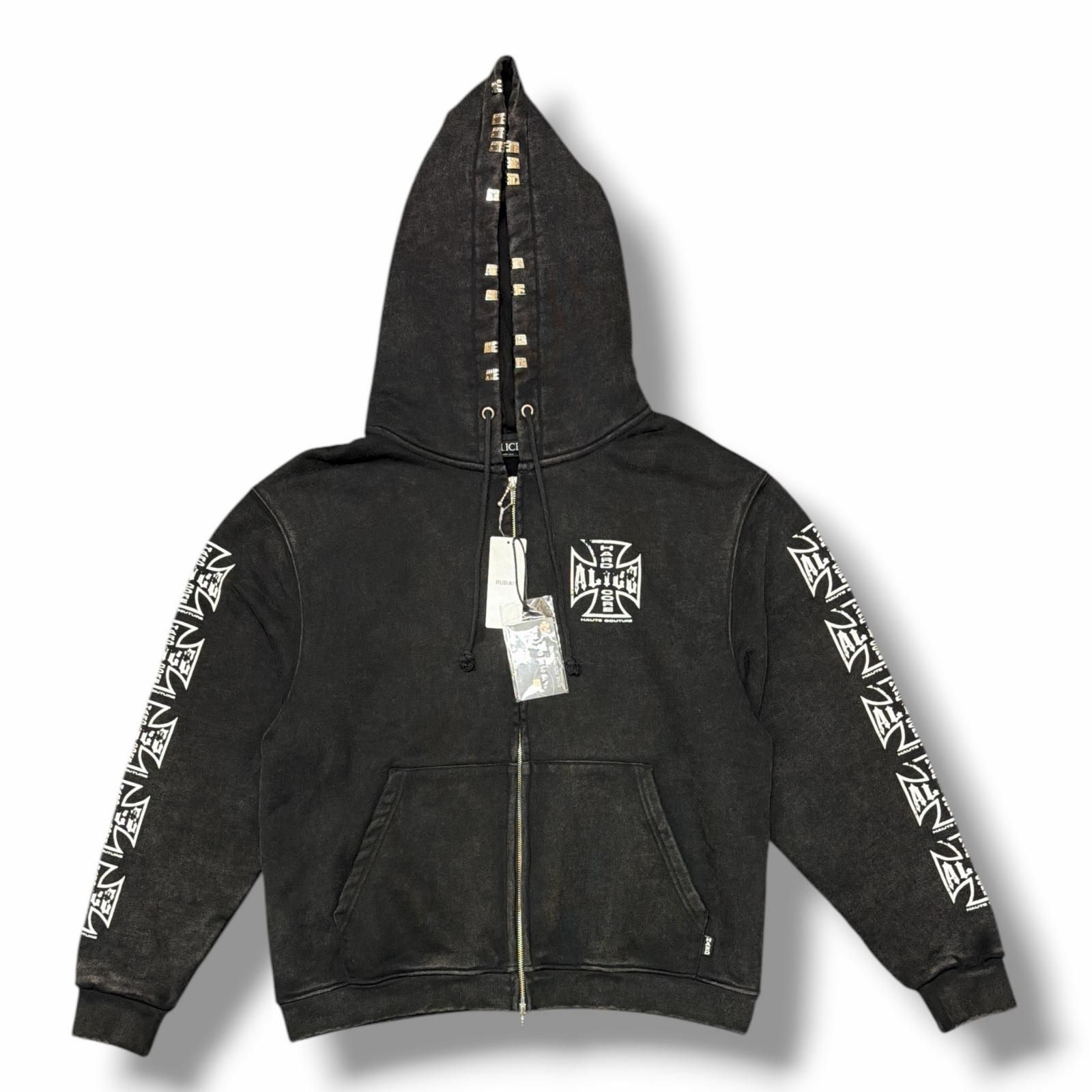 参考上代41800円 ALICE HOLLYWOOD × NUBIAN 26SS MOTO COUTURE HOODIE
