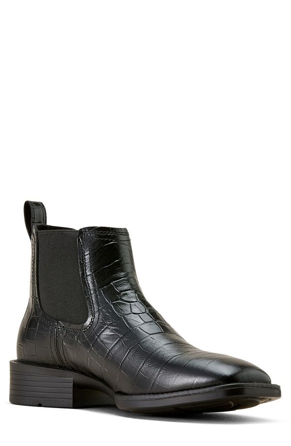 アリアト メンズ シューズ ブーツ・レインブーツ チェルシーブーツ チェルシー Ariat Booker Wide Square Toe Western Chelsea Boot Black ブラック 31,070円