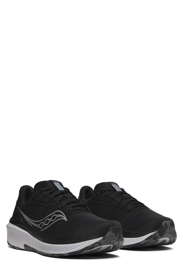 サッカニー メンズ シューズ スニーカー Saucony Echelon 10 Hybrid Running Shoe Black Silver ブラック