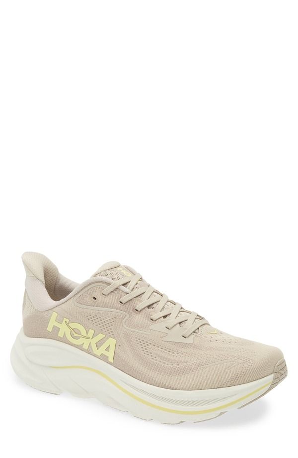 ホカオネオネ メンズ シューズ スニーカー HOKA Clifton 10 Running Shoe Raw Linen Stone ストーン