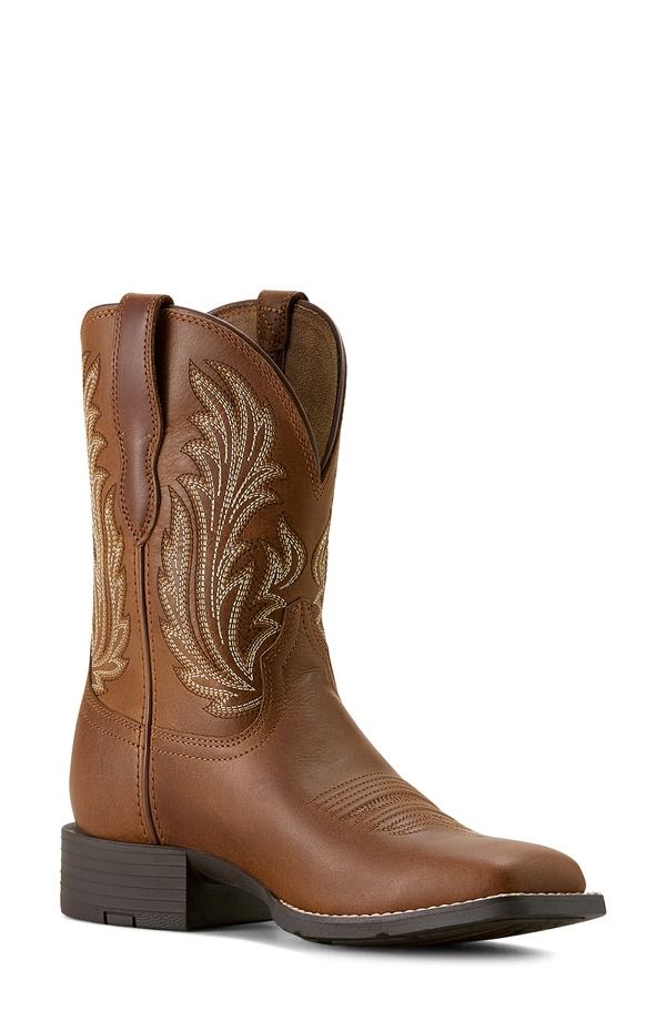 アリアト レディース シューズ ブーツ・レインブーツ Ariat Round Up Filly Wide Square Toe Western Boot Sorrel Crunch