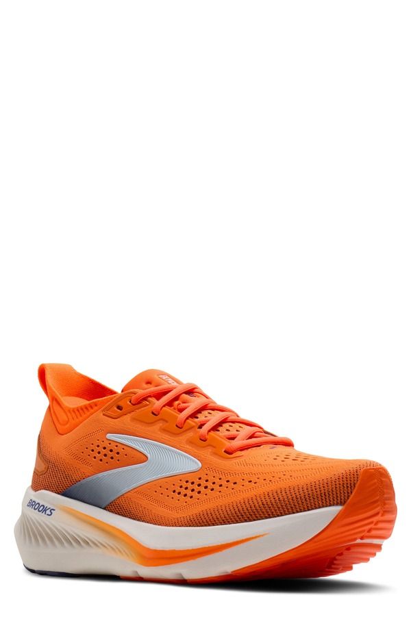 ブルックス メンズ シューズ スニーカー Brooks Glycerin 23 Running Shoe Shocking Orange Blue White ホワイト