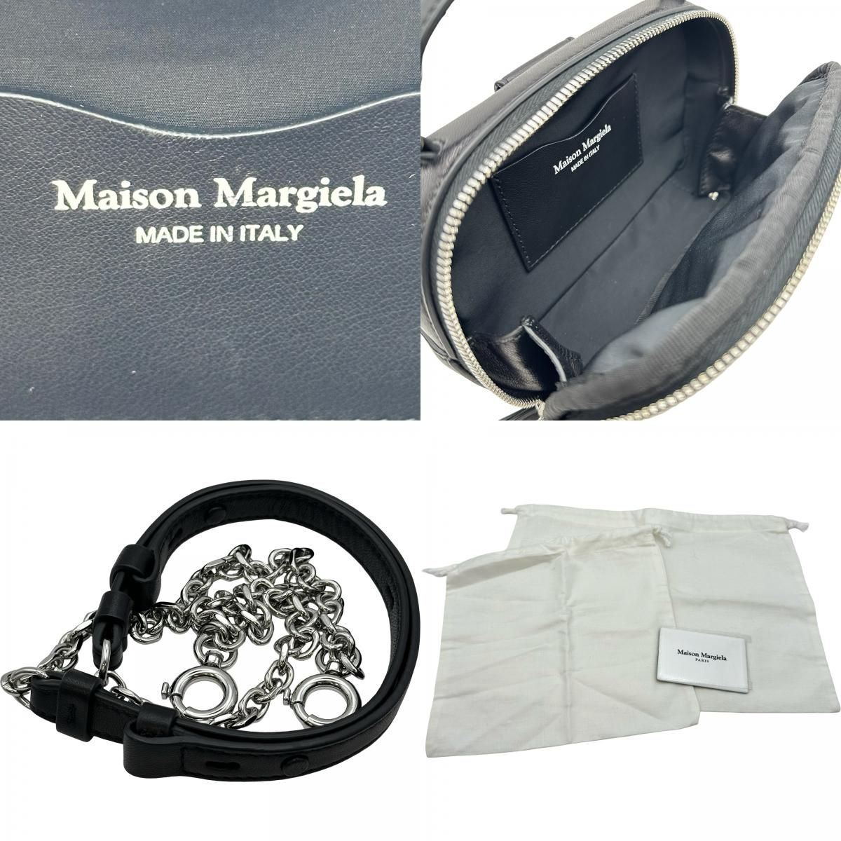 メゾン マルジェラ Maison Margiela ミニショルダー ブラック レザー