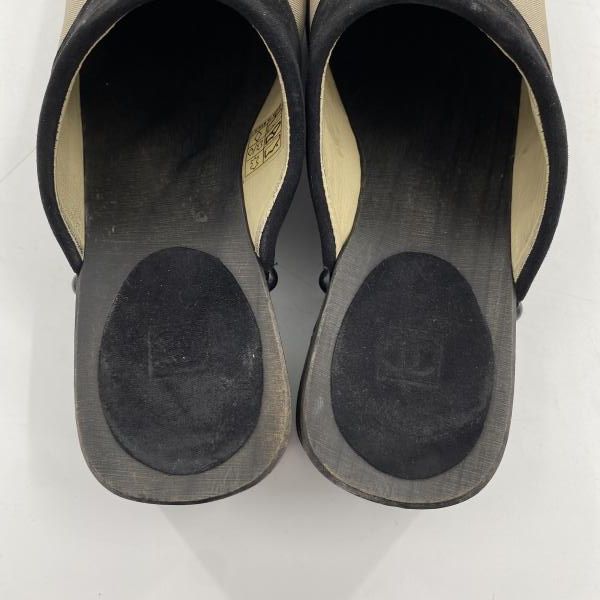 中古】CHANEL サボサンダル 38 ブラック グレー シャネル[10] - メルカリ