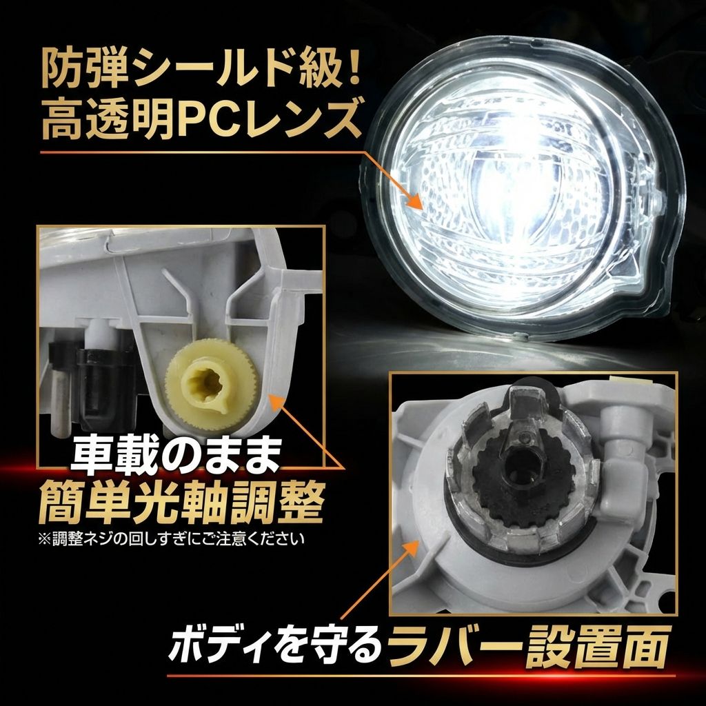 フォグランプユニット L1B 左右セット LED専用 純正互換 光軸調整 補修 交換 トヨタ系 thumbnail 3