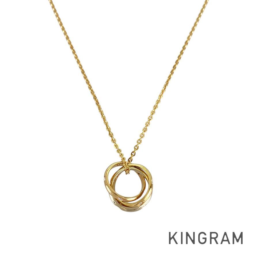 カルティエ Cartier ベビートリニティ K18YG ダイヤモンド ネックレス sss【中古】