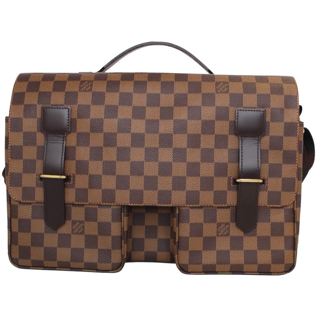 ★【LOUIS VUITTON】ルイ・ヴィトン　N42270　TH1928　ブロードウェイ　ショルダーバッグ　ダミエ　エベヌ　ブラウン　 ハイブランド　レディース　普段使い　ゴールド金具　大容量　メッセンジャー型