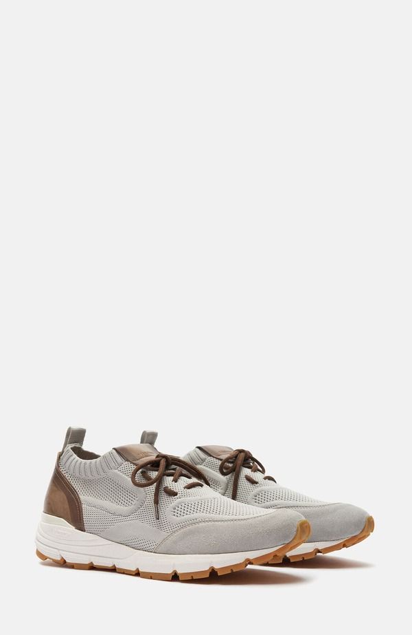 スカロッソ メンズ シューズ スニーカー SCAROSSO Robbie Sneakers Grey Knit グレー
