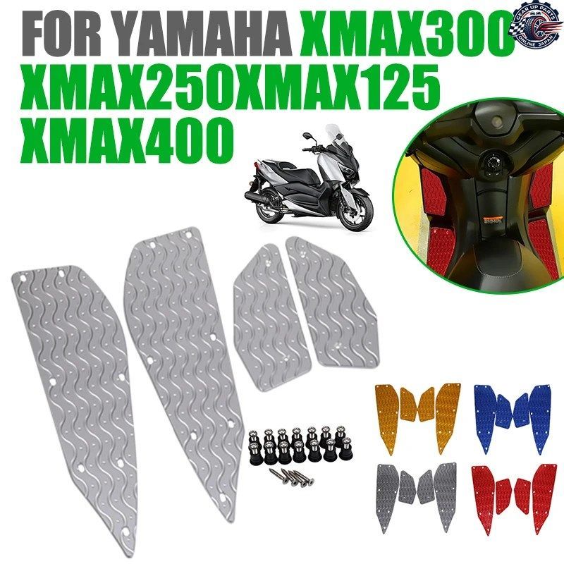 ヤマハ XMAX300 XMAX250 2017 - 2021 X MAX 250 125 400 オートバイ用フットレスト フットパッド ペダル フットボード プレート フットパッ