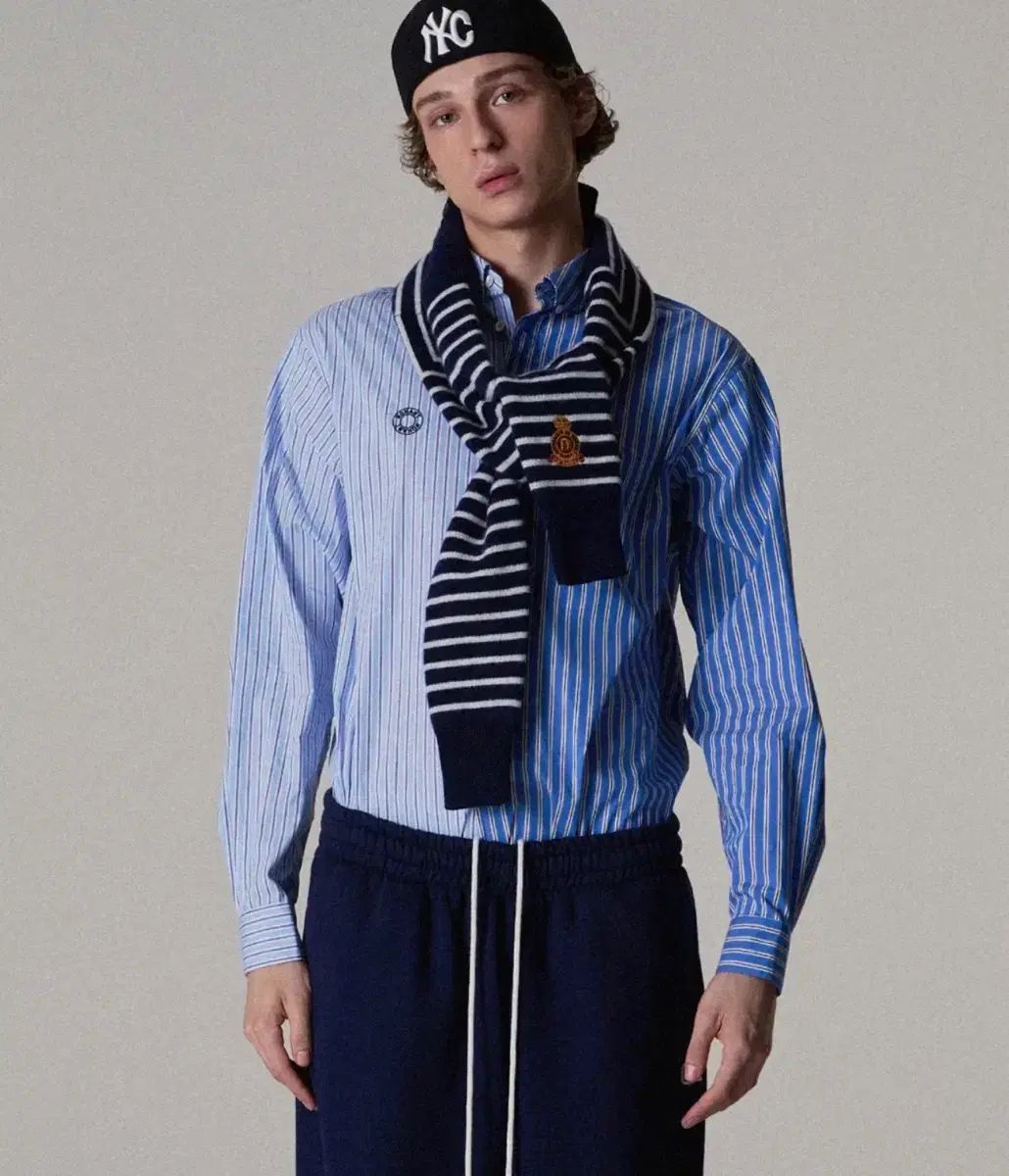 (ラージ)ノアン NOHANT Mixed Stripe Shirt Stripe