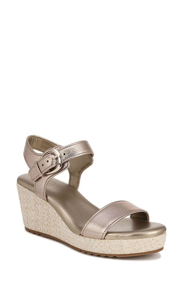 ナチュライザー レディース シューズ ヒール プラットフォーム サンダル アンクル Naturalizer Stellankle Straplatform Wedge Sandal Warm Silver Leather シルバー 15,466円