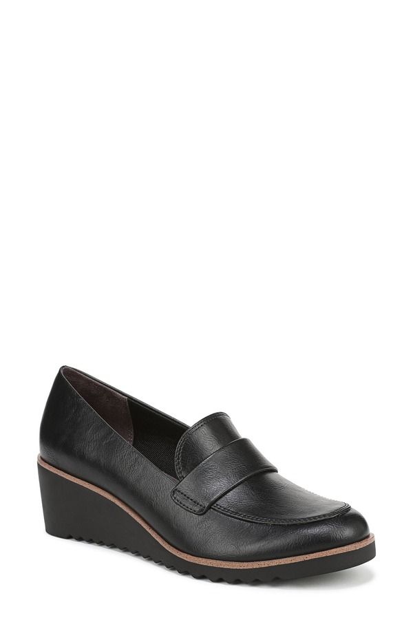 ライフストライド レディース シューズ ヒール ローファー LifeStride Zed Wedge Loafer Pump Black ブラック