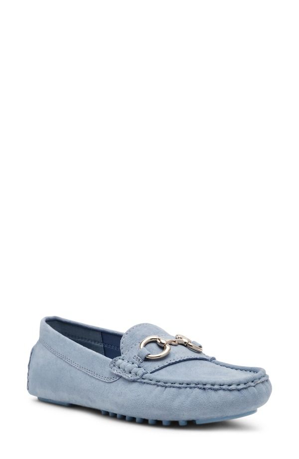 アンクライン レディース シューズ スリッポン・ローファー Anne Klein Chrystie Bit Loafer Light Blue Deni ブルー