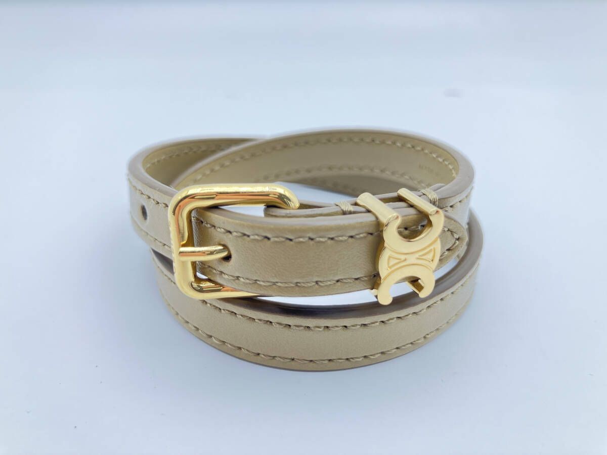CELINE レキュイール レザー ブレスレット バングル 箱有り
