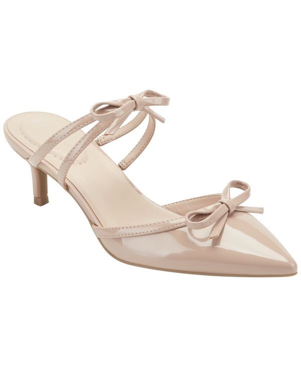 【送料無料】 バンドリーノ レディース スリッポン・ローファー シューズ Womens Meggin Strappy Bows SlipOn Kitten Heel Pumps Natural Patent
