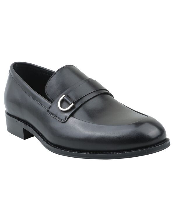 【送料無料】 アルファニ メンズ スリッポン・ローファー シューズ Mens Marekk Leather SlipOn Dress Loafers Black Leather