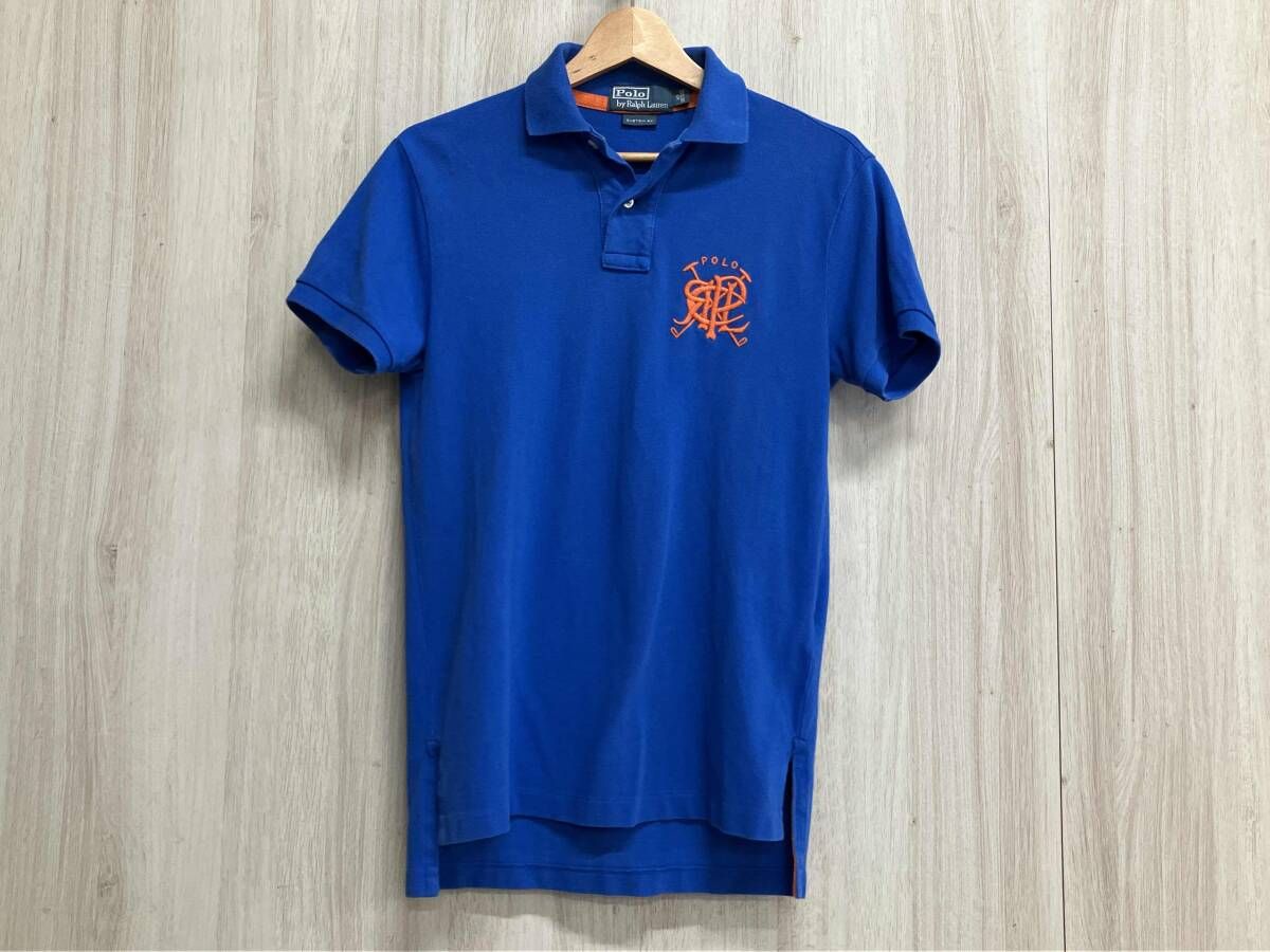 POLO RALPH LAUREN ポロ ラルフローレン ブルー 半袖ポロシャツ XSサイズ以下 色褪せ有り