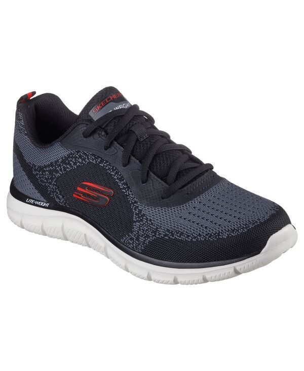 【送料無料】 スケッチャーズ メンズ スニーカー シューズ Mens Track Glendor Running Sneakers from Finish Line Black Red