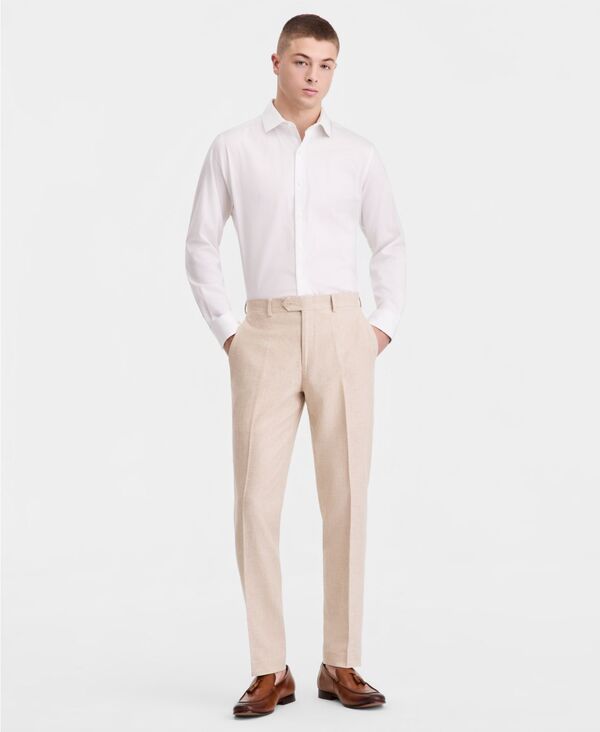【送料無料】 バースリー メンズ カジュアルパンツ ボトムス Mens SlimFit LinenBlend Suit Separates Pants Light Tan