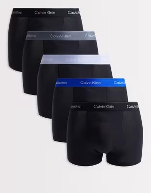 カルバンクライン メンズ アンダーウェア ボクサーパンツ Calvin Klein Microfibre Stretch 5 pack boxer briefs with colored waistbands Black Bodies w Blac ブラック