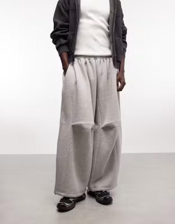 コルージョン メンズ ボトムス カジュアルパンツ スウェットパンツ COLLUSION XL Baggy sweatpants Gray グレー