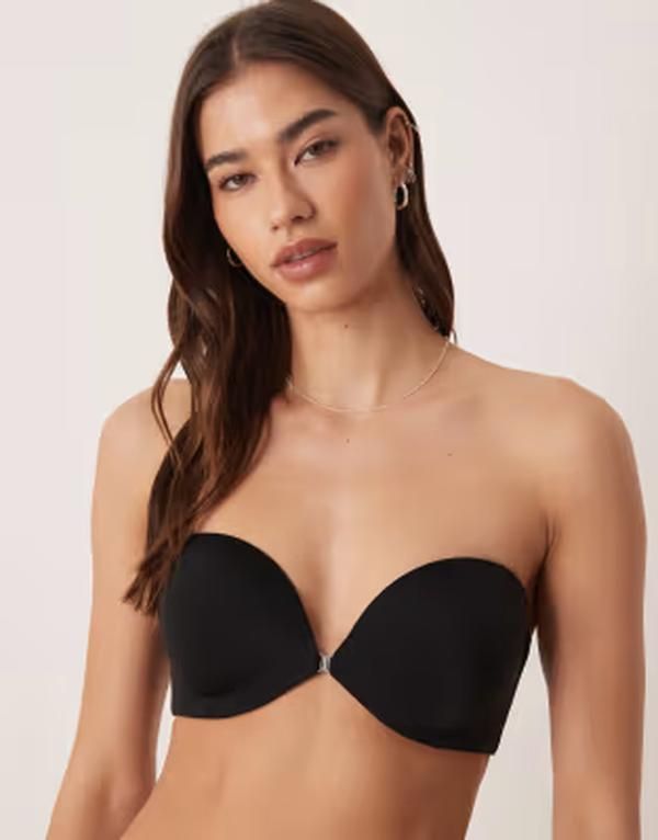 カルバンクライン レディース アンダーウェア ブラジャー ストラップレス Calvin Klein Perfectly Fit front clasp strapless bra Black ブラック
