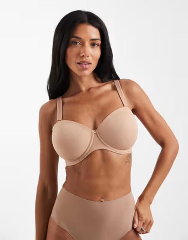 エイソス レディース アンダーウェア ブラジャー ASOS DESIGN Fuller Bust molded multiway underwire bra BEIGE ベージュ