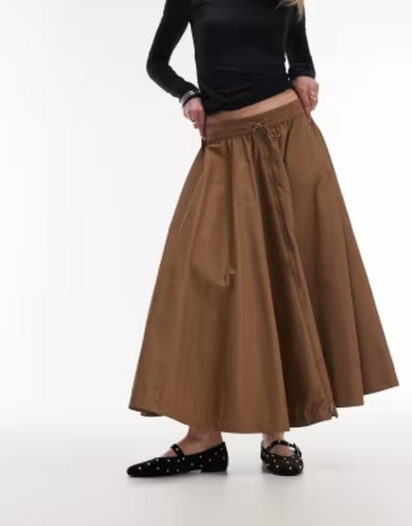 アンドアザーストーリーズ レディース ボトムスカート マキシ Other Stories voluminous maxi skirt in dark mole DARK MOLE