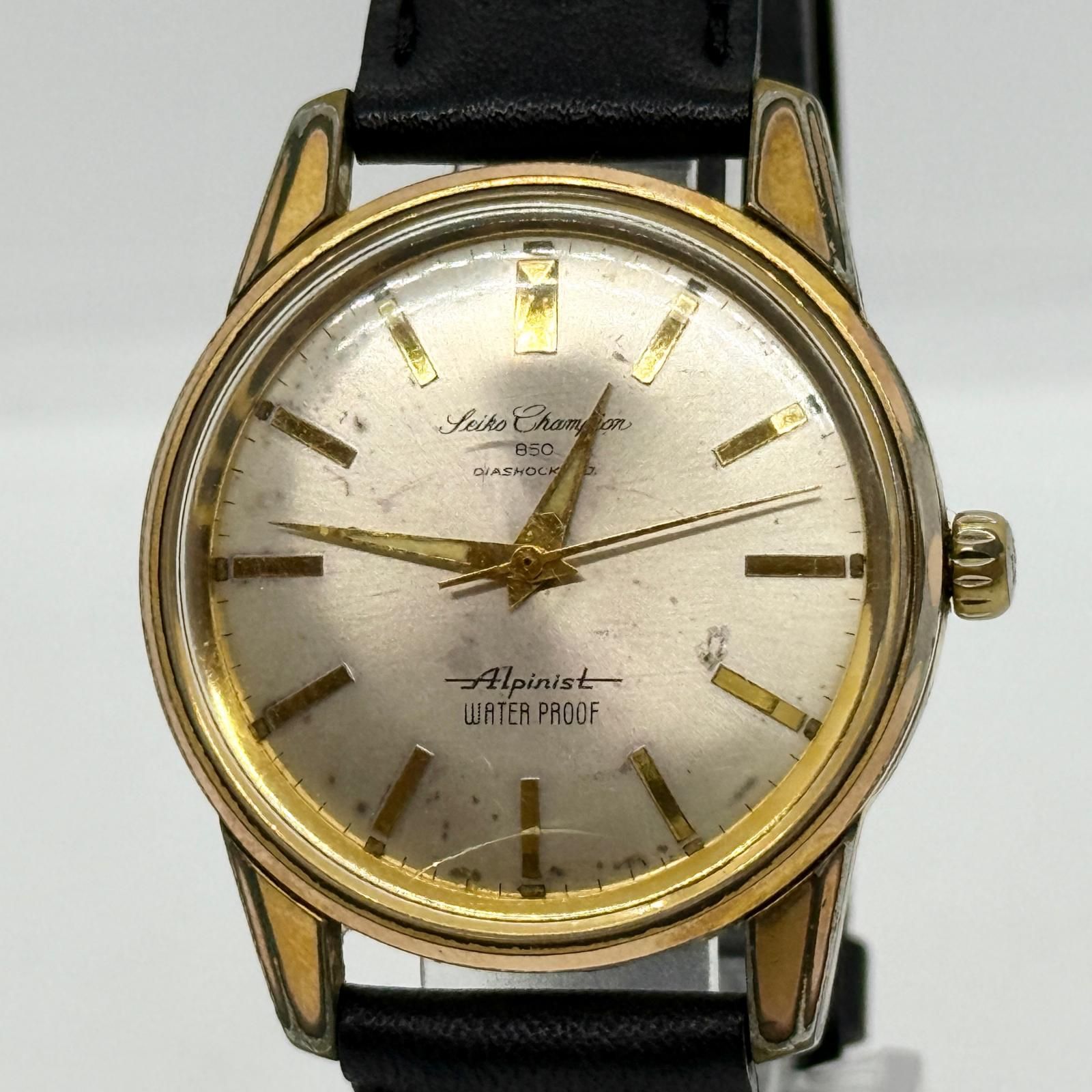 SEIKO セイコー チャンピオン アルピニスト850 85899 シルバー 手巻き メンズ 腕時計 稼働品