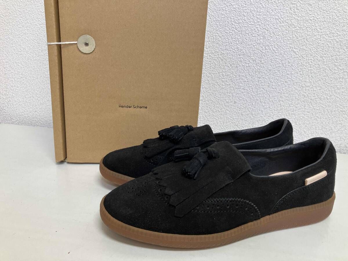 Hender Scheme エンダースキーマ klein クライン TQ-S-KLE ブラック スリッポン スウェードレザー ブランドサイズ4