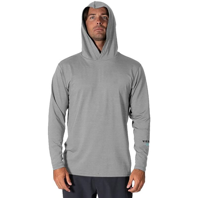 ヴィスラ メンズ トップス Tシャツ 長袖 Vissla Twisted Eco Hooded LongSleeve Shirt Mens Grey Heather 2 グレー